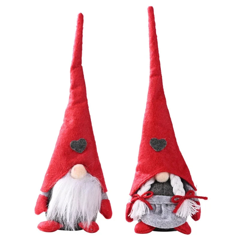 Christmas Faceless Doll Long Hat Gnome Santa Xmas Tree Hanging Ornament Doll Decoration Home Pendant Gifts Drop Ornaments