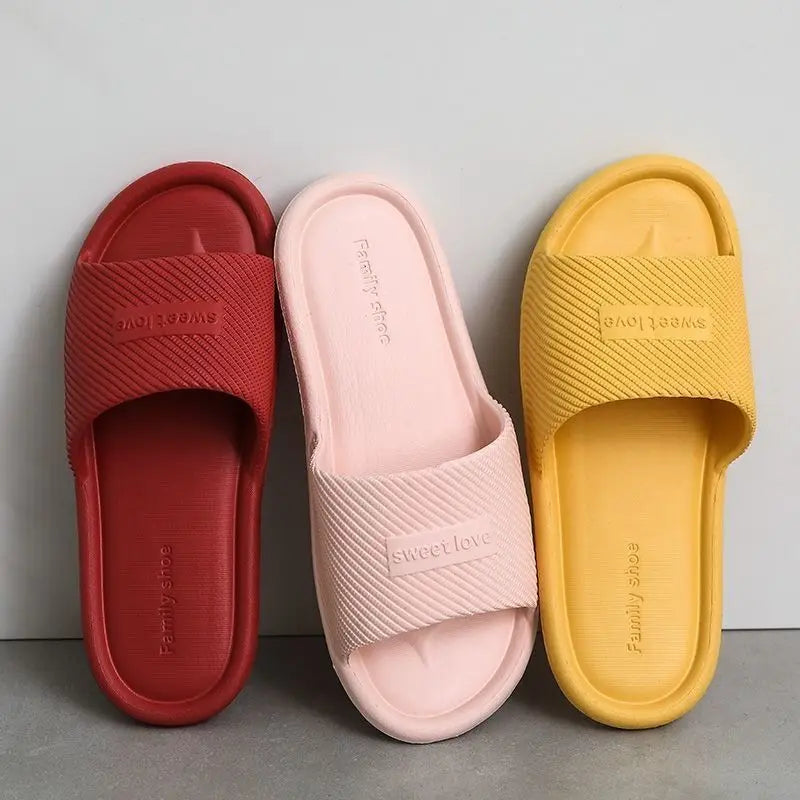 New Women Female Slippers Summer Home Indoor Sandals Non-slip EVA Flat Shoes Non-Slip Unisex Women Men Flip Flops Slides