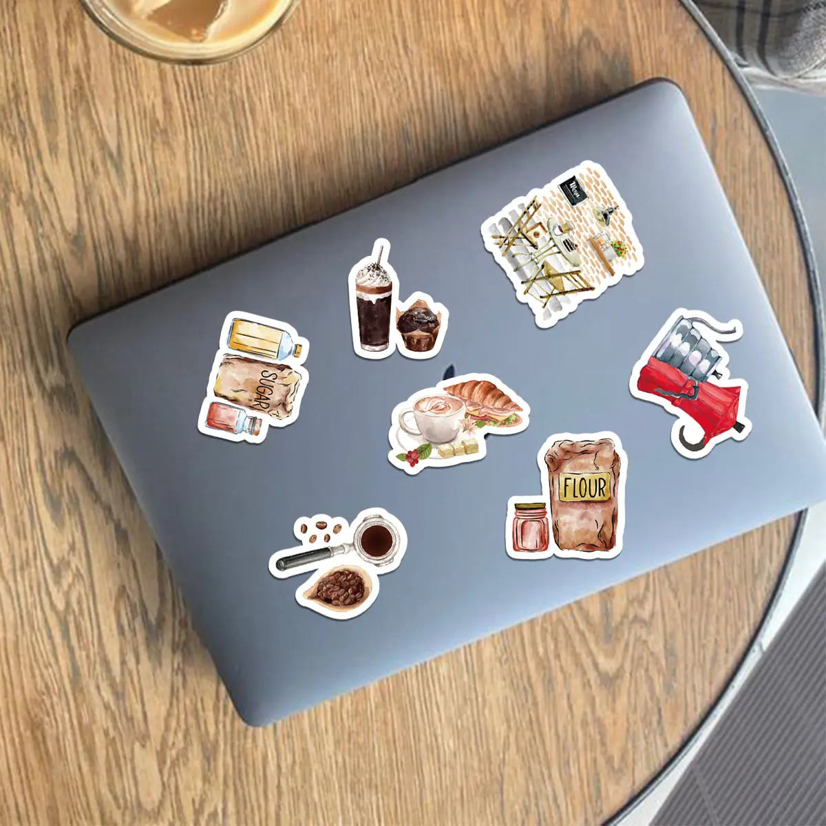 Etori Life 46pcs Retro and Creative European Style Architecture Cafe Exquisite Patterns Student DIY Laptops Decoration Stickers
