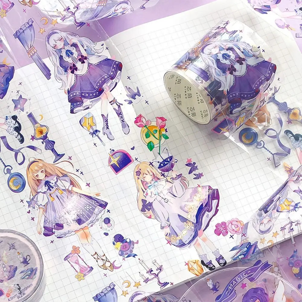 Vigorous Girl Series Romantic Students Scrapbooking Handaccount DIY PET Tapes Album Decorative Stickers Adhesive Diary Stickers