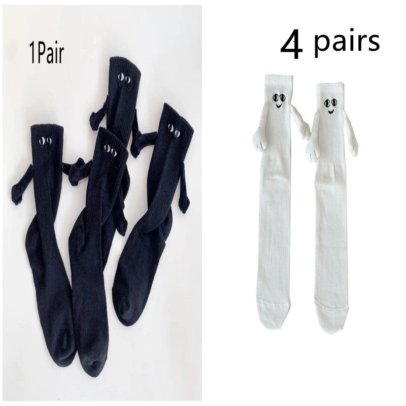 Magnetic Suction Hand In Hand Couple Socks Cartoon Lovely Breathable Comfortable Socks For Women Holding Hands Sock